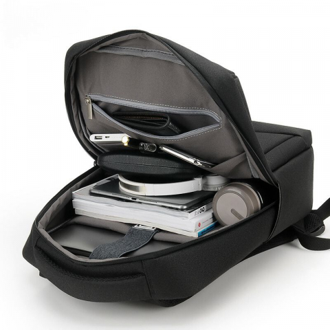 Rucsac Multifunctional, Smart Casual, Business si Calatorii, Rezistent la Apa si Zgarieturi, cu Port USB, Bareta Reglabila, Unisex, Spatios si Respirabil, Compatibil cu Laptop 15.6", Negru [3]