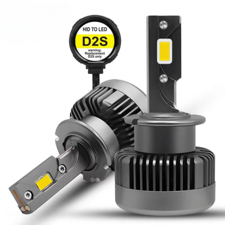 Set 2 Becuri LED D2S/D2R 12000LM 6000K, Conversie Xenon HID la LED, Canbus, 900W, Chip Cree, Plug & Play Premium [3]
