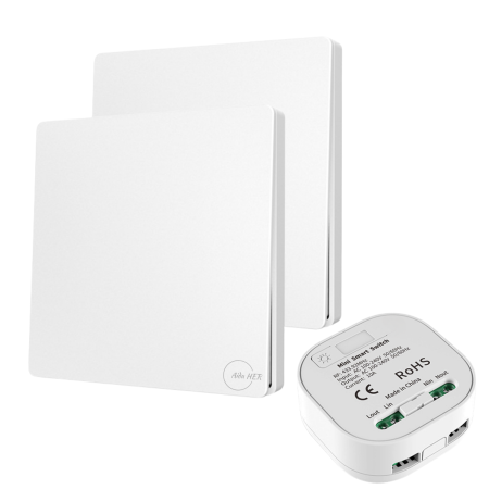 Dispozitive Smart - Set 2 Întrerupătoare Cinetice + Controller RF433 – Cap-Scară Wireless