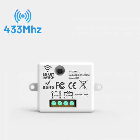 Set 2 Intrerupatoare cu Revenire Fara Fir si 1 Controller Wireless (RF433), Cap-Scara, Control al Luminilor si Aparatelor, Alb [6]