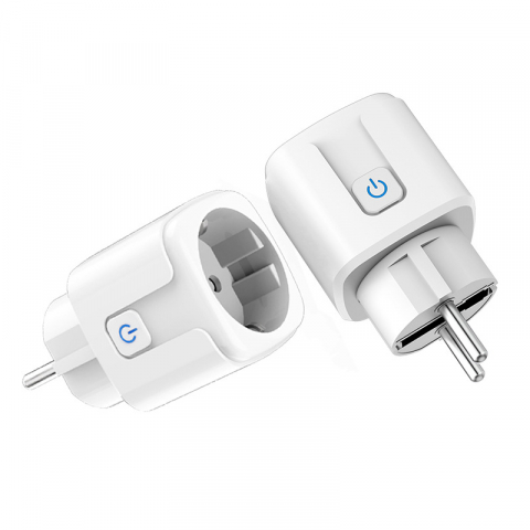 Electrice & Smart Home - Set 2 Prize Inteligente Smart, WiFi, 20A, Monitorizare Consum, Programabile, Wireless, Control Vocal, Compatibile Alexa si Google Assistant, Android/iOS, Alb