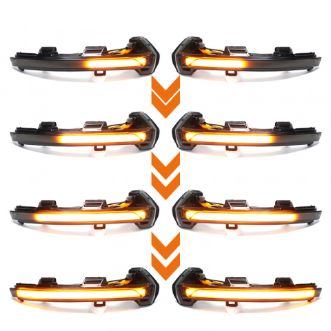 Set 2 Semnalizari Dinamice Full LED Oglinda Exterioara Volkswagen Passat B8 2015-2019, Arteon 2016-2017, Canbus, Secventiala Progresiva [2]