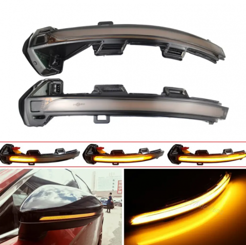 Semnalizari dinamice LED - Set 2 Semnalizari Dinamice Full LED Oglinda Exterioara Volkswagen Passat B8 2015-2019, Arteon 2016-2017, Canbus, Secventiala Progresiva