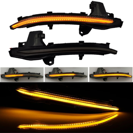 Semnalizari dinamice LED - Set 2 Semnalizari Dinamice LED Oglinzi Exterioare AUDI A6 (C8), A7 (4K8), A8 (D5)