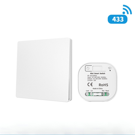 Dispozitive Smart - Set întrerupător cinetic fără fir + controller RF433