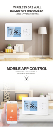 Termostat Inteligent Centrala Smart, WIFI, Control prin Aplicatia Tuya, Wireless, Fara Fir, Control Vocal Google Home si Alexa, Aida HER® [3]