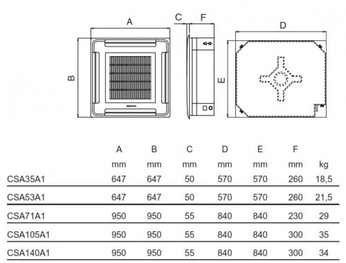 Aer conditionat Caseta - MAXA - CSA35A1 - 12.000 BTU [3]