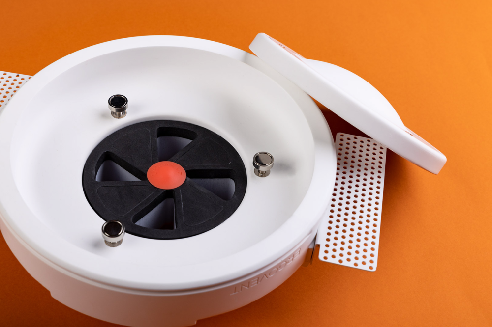 Anemostat circular  ERGOVENT RONDO-125 pentru introducerea și evacuarea aerului, gips, alb [4]