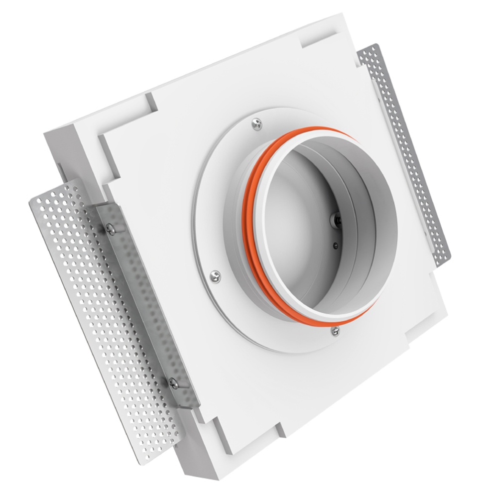 Anemostat patrat ERGOVENT KVADRO-125 pentru introducerea și evacuarea aerului, gips, alb [2]