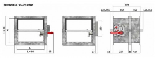 Clapeta Antifoc Rectangulara Rezistenta la Foc - BROFER - MDF-30 EURO - 800(h)x1200mm [2]