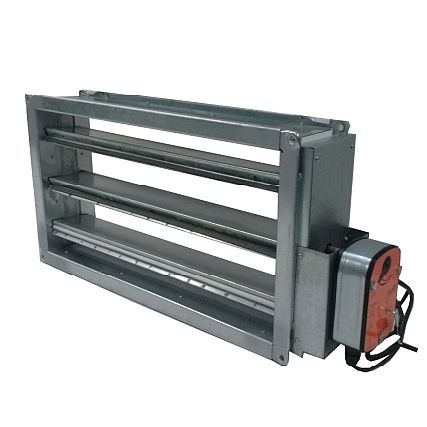 Clapeta - damper - rezistenta la foc 120gr.C - cu jaluzele opozabile - servomotor on/off (fara arc) Belimo 24V (contacte BMS) - DOB-FR24 - 700-500 [1]