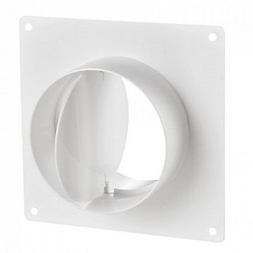 Conector cu flansa perete si clapeta antiretur tub circular - Blauberg - PlastiVent - Diametru 125mm [1]