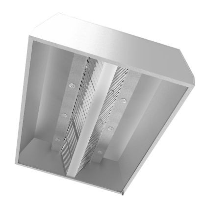 Hota centrala tip insula cu inductie aer proaspat - BIOKAN - Inox - filtru grasime labirint, fara motor, dimensiune (LxlxHmm) - 3000x1800x580 [1]