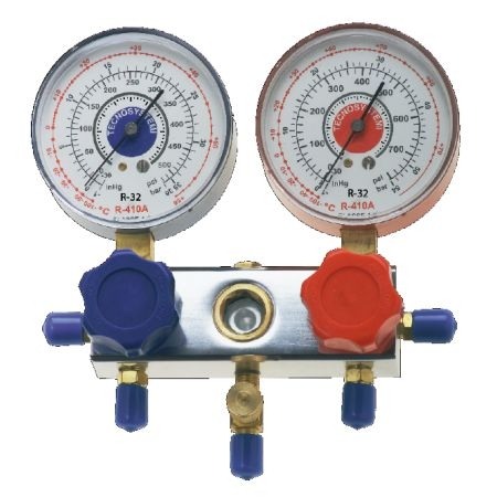Manometru cu 2 cai - TECNOSYSTEMI - 11131240 - pentru R32 / R410A [1]