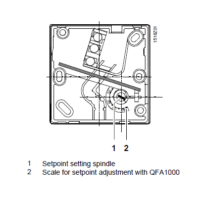 QFA1000 - SIEMENS - Umidostat de ambianta  - setpoint 30...90 % r.h -  Ajustabil intern - BPZ:QFA1000 [2]