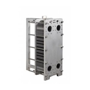Schimbator de caldura in placi cu garnitura - industrie alimentara - TECHNO SYSTEM - TSC 2411 - Racorduri - DN100 - inaltime: 1146mm [1]