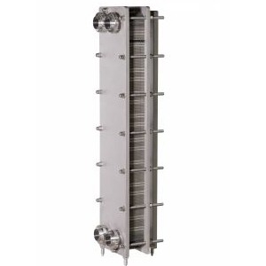 Schimbator de caldura in placi cu garnitura - industrie alimentara - TECHNO SYSTEM - TSC 2611 - Racorduri - DN50 / DN65 - inaltime: 1438mm [1]