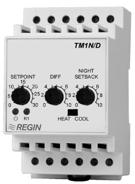 Termostat electronic cu montare pe sina DIN - Regin - TM1 N/D [1]
