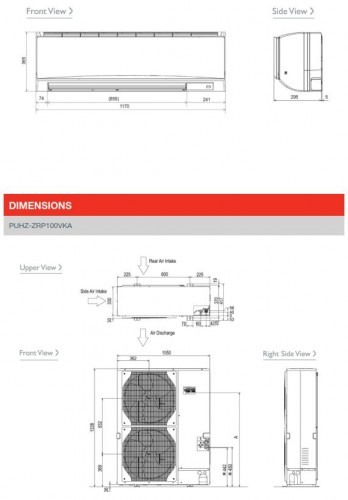 Unitate interna de Perete - Mitsubishi Electric - PKA-RP100KAL [2]