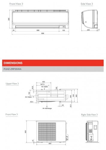 Unitate interna de Perete - Mitsubishi Electric - PKA-RP35HAL [2]