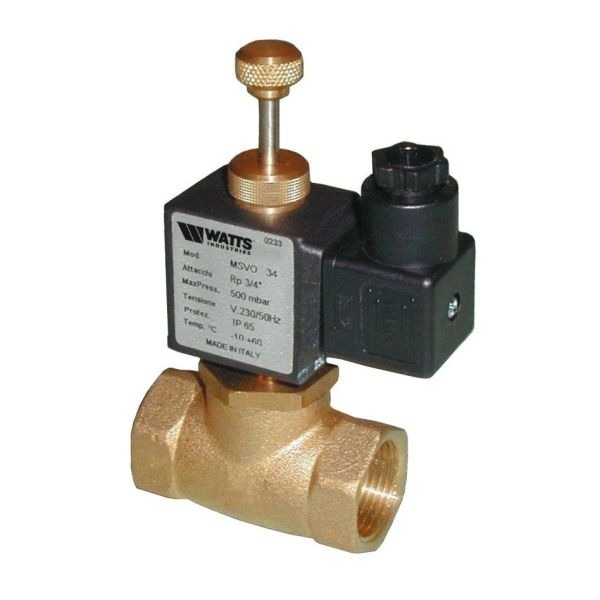 Ventil electromagnetic alama - rearmare manuala - Watts Industries - MSVO 34/6b - 3/4 normal deschis, 6 bar [1]