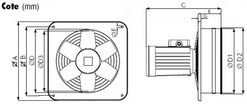 Ventilator axial elicoidal - Vortice - Vorticel E 304 T - 40556 - 1400 mc/h [4]