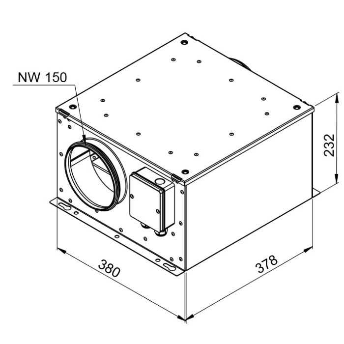 Ventilator carcasat - RUCK - ISOR 150 EC 20, palete orientate inapoi - 129448 - 530 mc/h - 230V/50Hz [2]