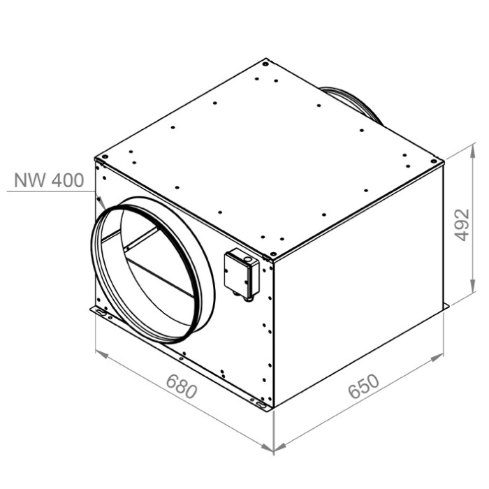 Ventilator carcasat - RUCK - ISOR 400 EC 20, palete orientate inapoi - 131813 - 2325 mc/h - 230V/50Hz [1]