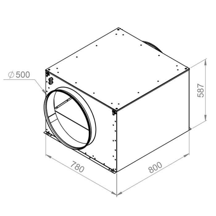 Ventilator carcasat - RUCK - ISOR 500 E4 20, palete orientate inapoi - 132574 - 3870 mc/h - 230V/50Hz [2]