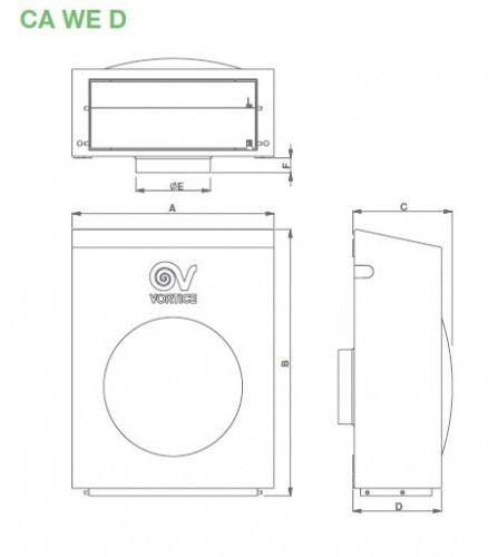 Ventilator Centrifugal cu montaj pe perete - Vortice - Vario CA 100 WE D - 330 mc/h [4]