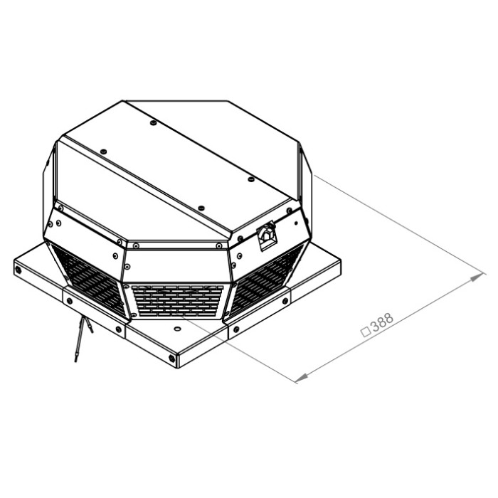 Ventilator de acoperis - refulare orizontala - RUCK - DHA 190 E2P 40 - 134995 - 490 mc/h - 230V/50Hz [1]