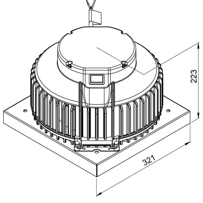 Ventilator de acoperis - refulare orizontala - RUCK - DHA 220 E4 01 - 128521 - 450 mc/h - 230V/50Hz [1]