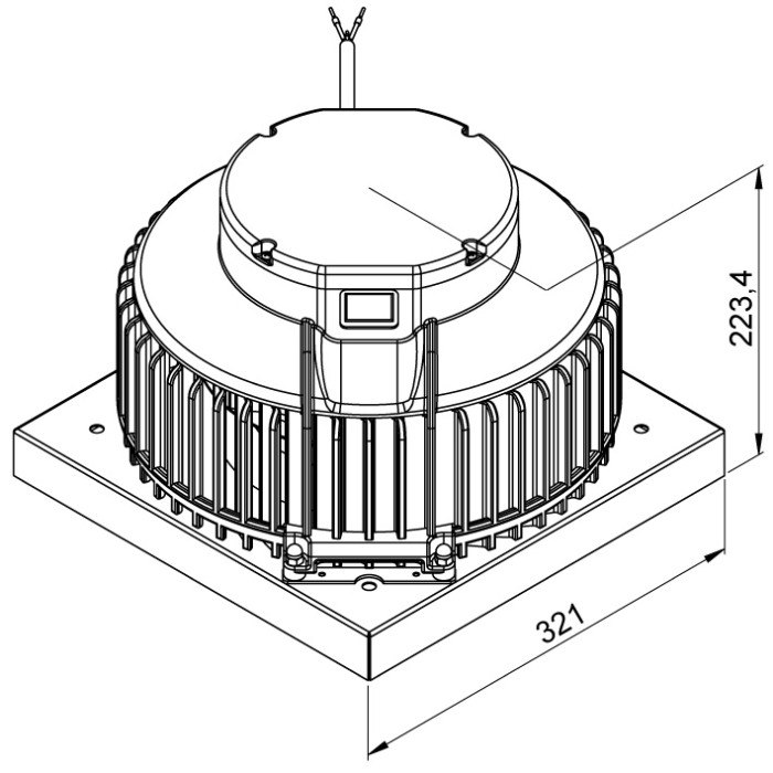 Ventilator de acoperis - refulare orizontala - RUCK - DHA 250 E4 02 - 129982 - 650 mc/h - 230V/50Hz [1]
