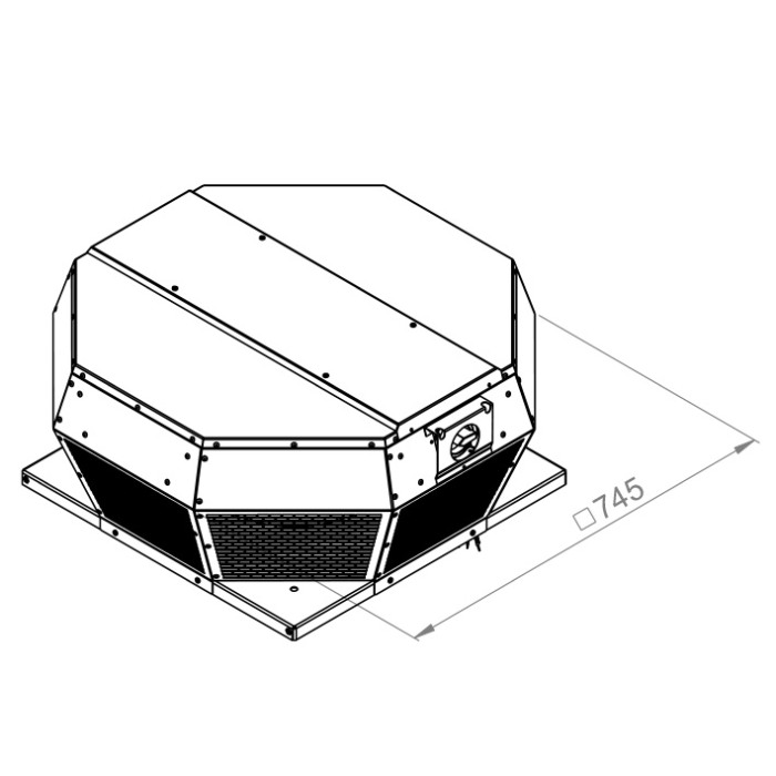 Ventilator de acoperis - refulare orizontala - RUCK - DHA 400 E4 30 - 131092 - 4335 mc/h - 230V/50Hz [1]