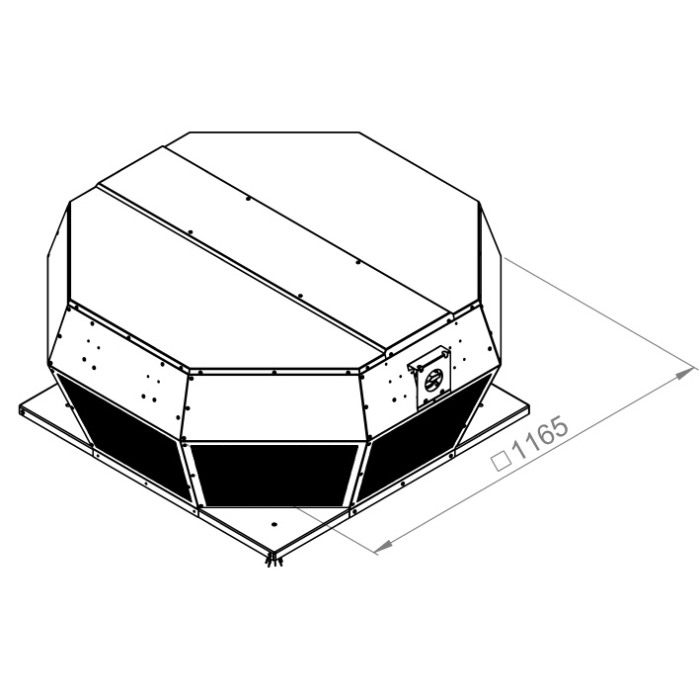 Ventilator de acoperis - refulare orizontala - RUCK - DHA 560 D4 30 - 131104 - 11950 mc/h - 400V/50Hz [1]
