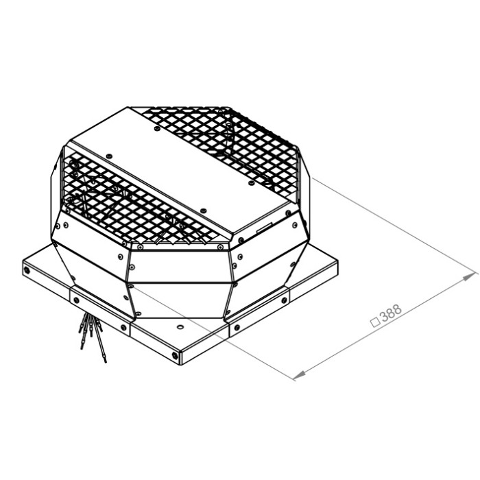 Ventilator de acoperis - refulare verticala - RUCK - DVA 190 E2 40 - 134996 - 460 mc/h - 230V/50Hz [1]