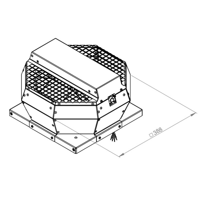 Ventilator de acoperis - refulare verticala - RUCK - DVA 190 EC CP 30 - 134703 - 610 mc/h - 230V/50Hz [2]