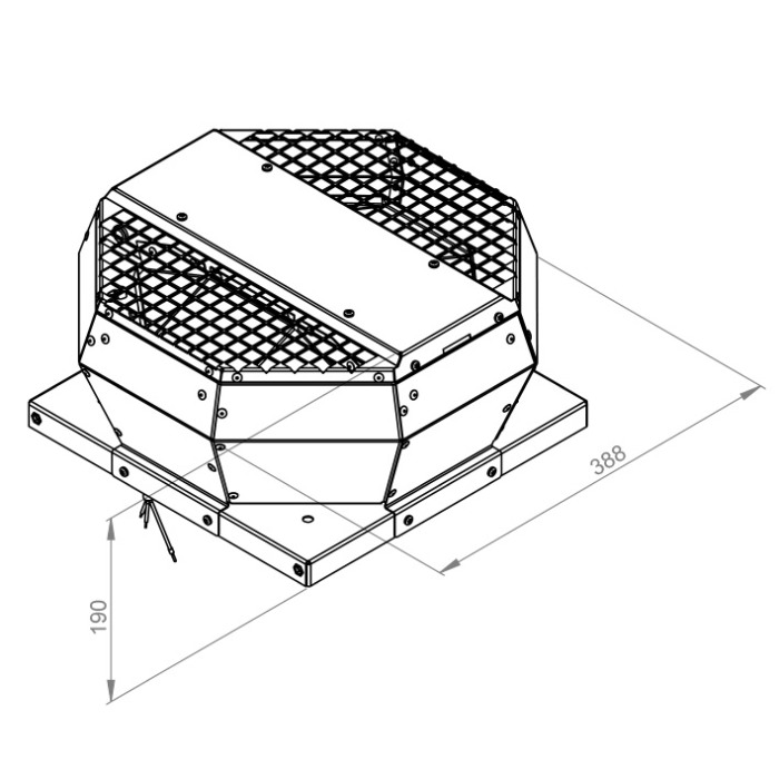 Ventilator de acoperis - refulare verticala - RUCK - DVA 220 E4 30 - 131783 - 410 mc/h - 230V/50Hz [1]