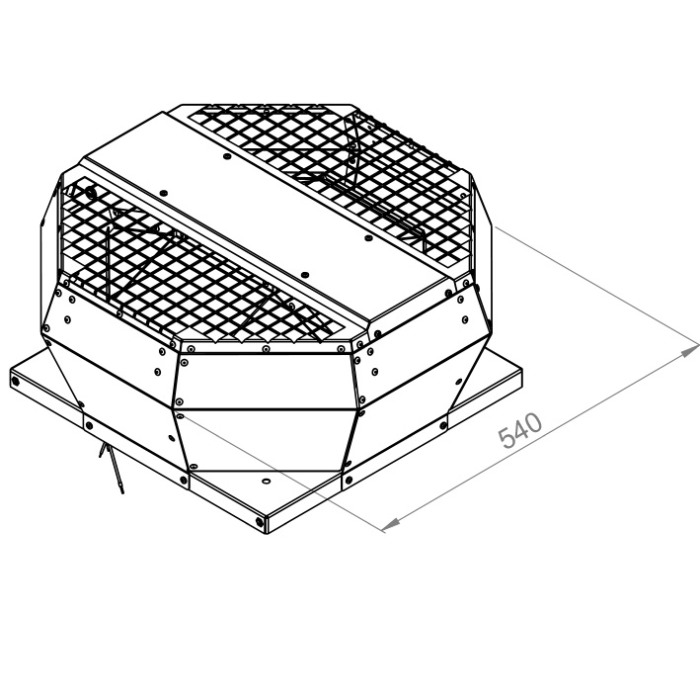 Ventilator de acoperis - refulare verticala - RUCK - DVA 280 E4 30 - 130099 - 1100 mc/h - 230V/50Hz [1]