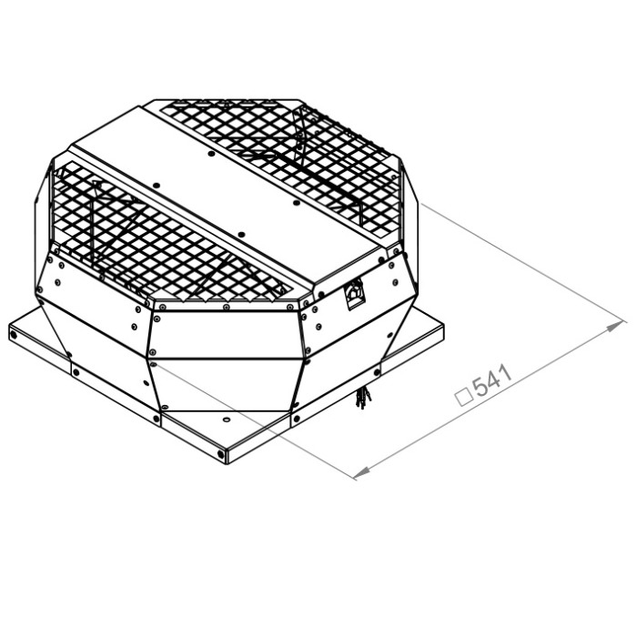 Ventilator de acoperis - refulare verticala - RUCK - DVA 280 EC CP 30 - 134710 - 1970 mc/h - 230V/50Hz [1]