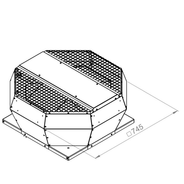 Ventilator de acoperis - refulare verticala - RUCK - DVA 355 EC 30 - 131322 - 2750 mc/h - 230V/50Hz [1]