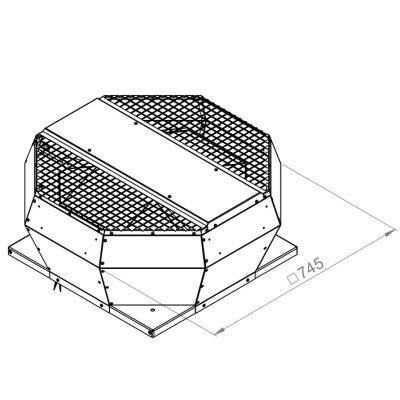 Ventilator de acoperis - refulare verticala - RUCK - DVA 400 E4 30 - 131062 - 3740 mc/h - 230V/50Hz [2]