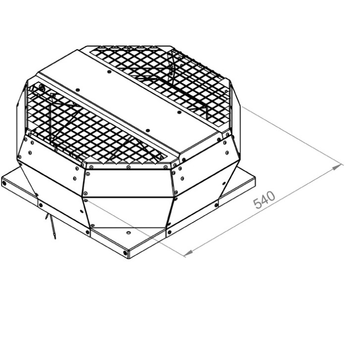 Ventilator de acoperis - refulare verticala - RUCK - DVA 400 EC 30 - 131328 - 4460 mc/h - 230V/50Hz [1]