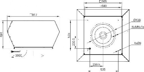 Ventilator de acoperis - refulare verticala - RUCK - DVA 450 D4 30 - 131065 - 5020 mc/h - 400V/50Hz [2]