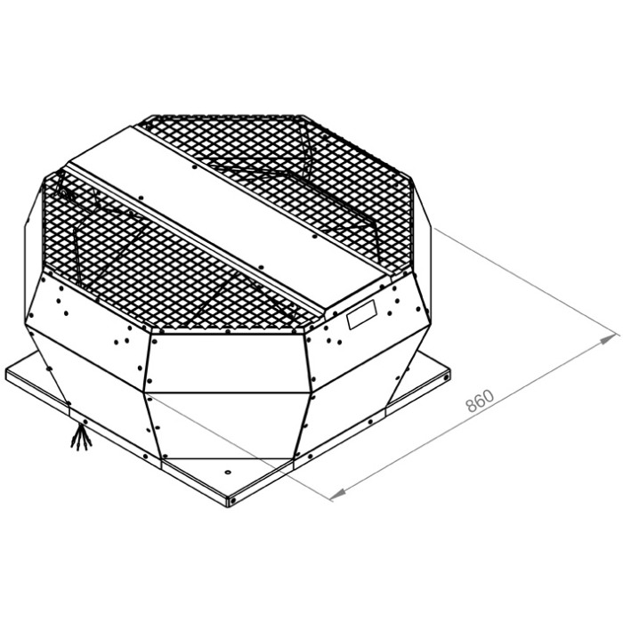 Ventilator de acoperis - refulare verticala - RUCK - DVA 450 EC 30 - 131332 - 5550 mc/h - 230V/50Hz [1]