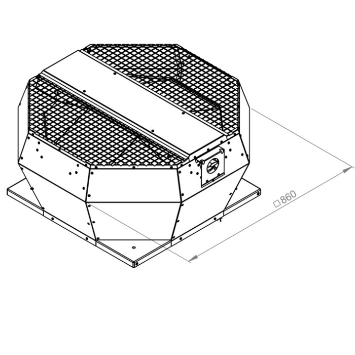Ventilator de acoperis - refulare verticala - RUCK - DVA 450 EC CP 30 - 132982 - 5550 mc/h - 230V/50Hz [1]