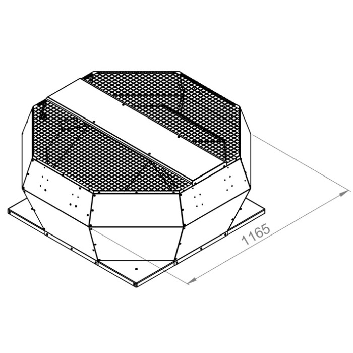 Ventilator de acoperis - refulare verticala - RUCK - DVA 560 D4 30 - 131071 - 10960 mc/h - 400V/50Hz [2]