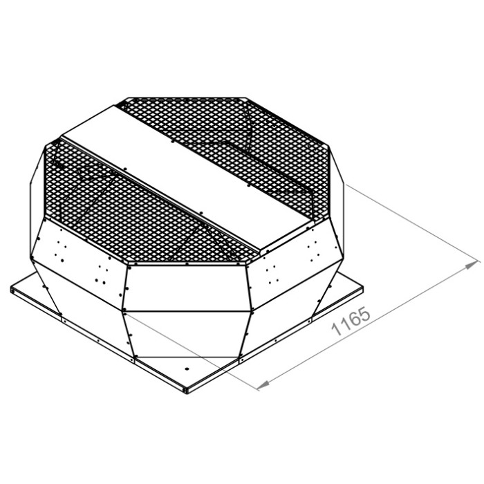 Ventilator de acoperis - refulare verticala - RUCK - DVA 560 ECC 30 - 133000 - 12030 mc/h - 400V/50Hz [1]