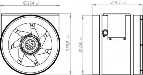 Ventilator in-line circular de tubulatura - RUCK - ETALIN - EL 250 E2 06 - 116227 - 160 W - 1626 mc/h - 230V/50Hz [3]