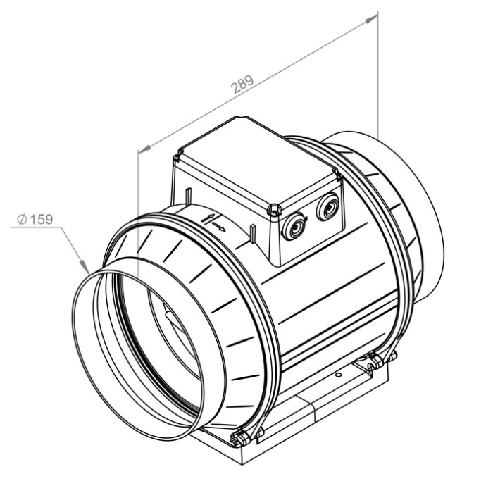 Ventilator in-line circular de tubulatura - RUCK - ETAMASTER - EM 160L EC 01 - 128586 - 73 W - 810 mc/h - 230V/50Hz [1]